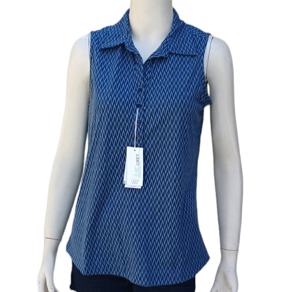 610733...Heather Grey Sleeveless Top Size Small